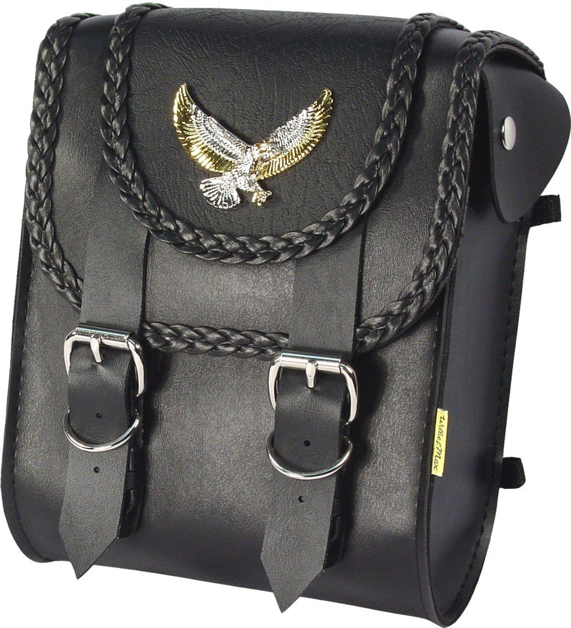 Dowco Willie & Max 58411-00 Magic Series: Synthetic Leather Motorcycle Sissy Bar Bag, Black,Universal Fit,6 Liter Capacity,8" X 10" X 4.5" - Image 1